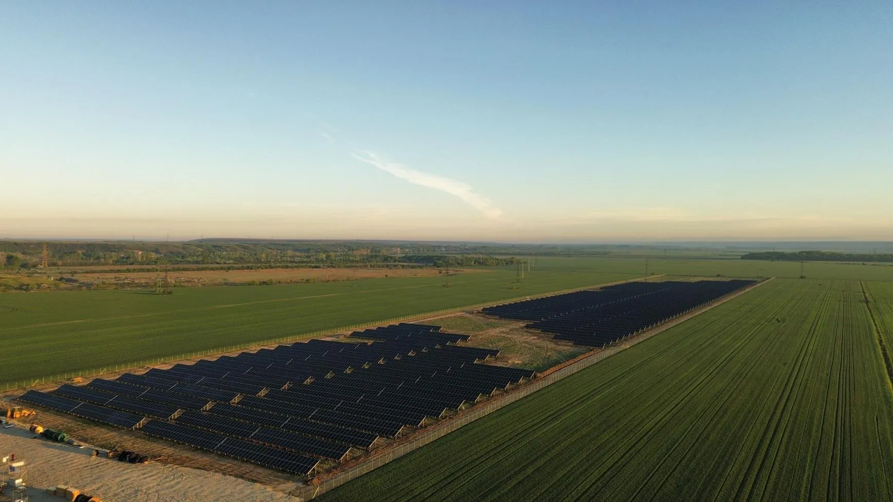 Aerial view of an INVL PV plant