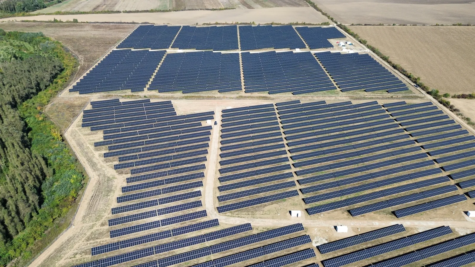 Aerial view of the Filiași PV plant